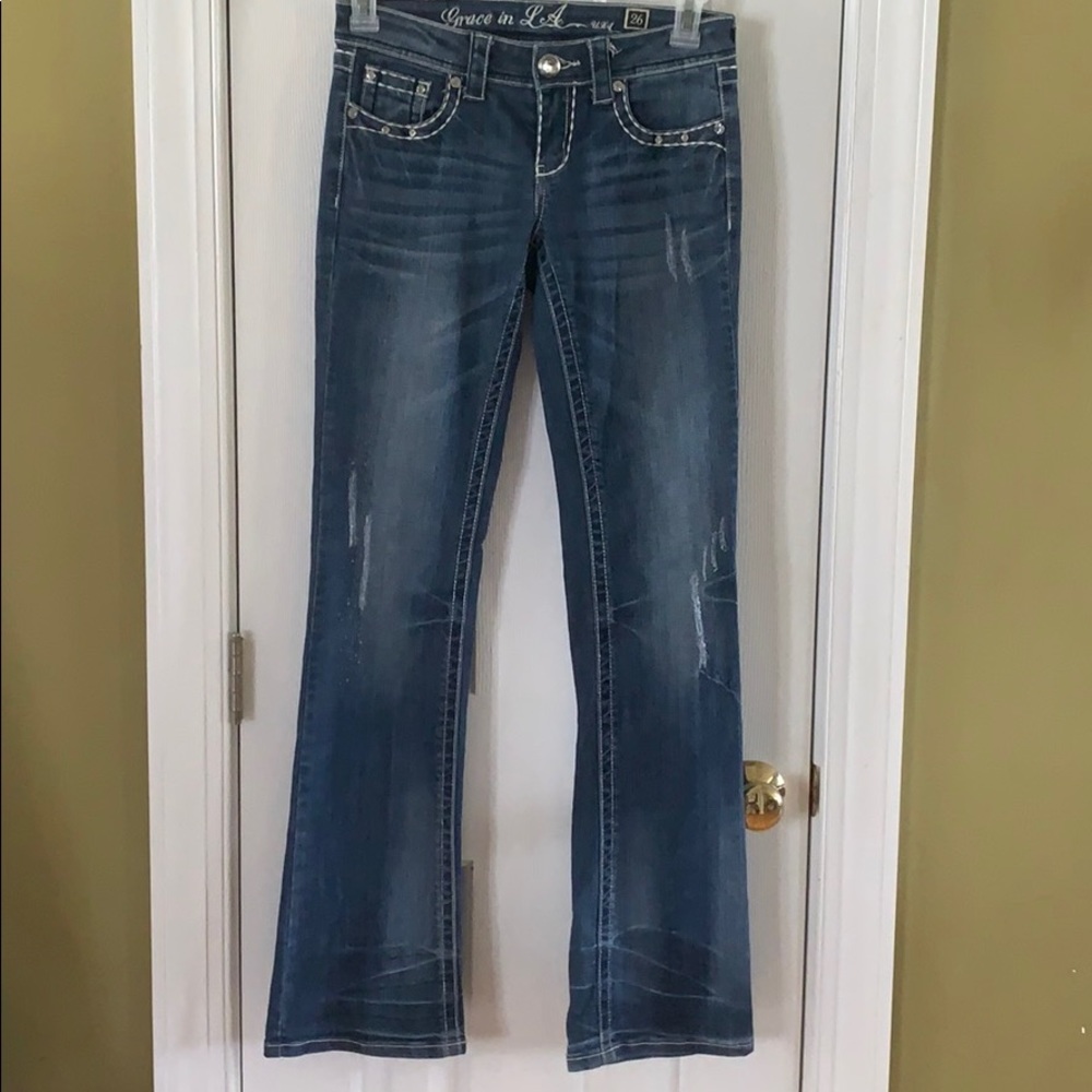 Grace in LA blue jeans